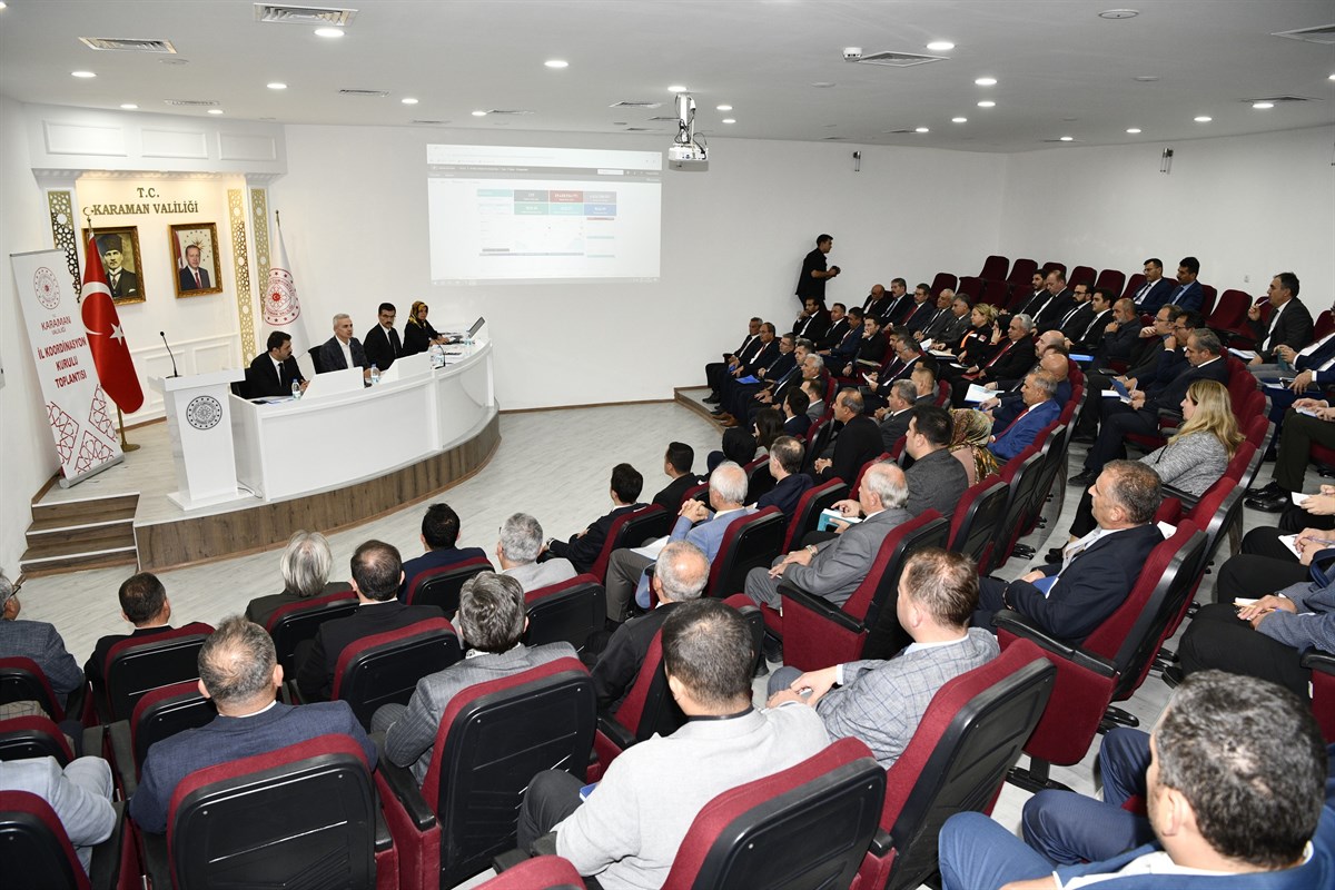 İl Koordinasyon Kurulu Valimiz Sayın Mehmet Fatih Çiçekli Başkanlığında Toplandı